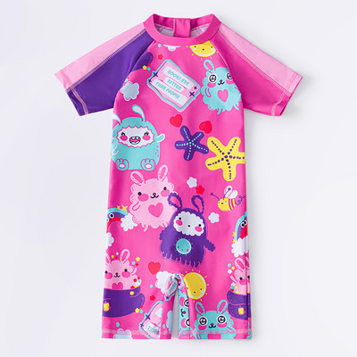 Цял детски бански с щампа за момчета или момичета