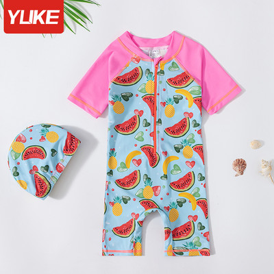 Цял детски бански с щампа за момчета или момичета