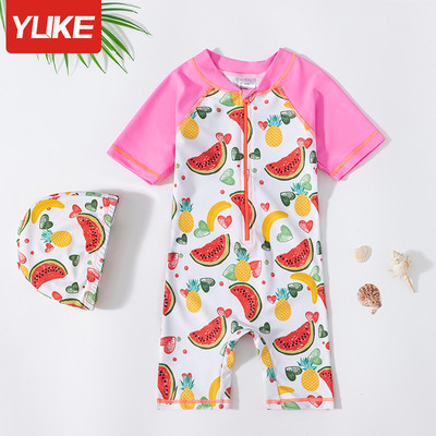 Цял детски бански с щампа за момчета или момичета