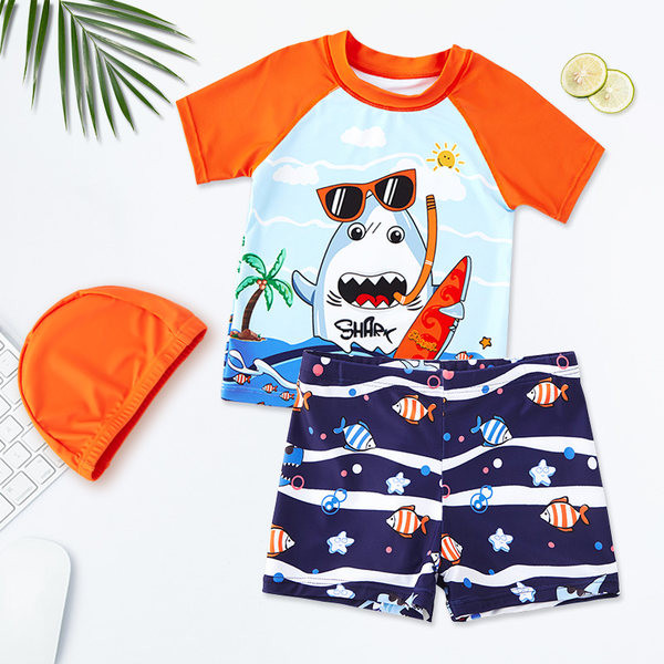 Παιδικό μαγιό για αγόρι με απλικέ χρώματος