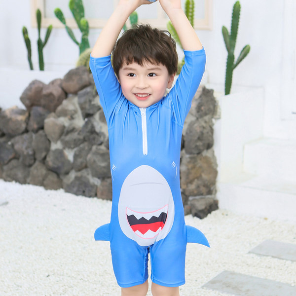 Gyermek teljes fürdőruha 3D elemmel fiúknak