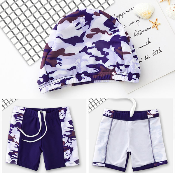 Παιδικό μαγιό για αγόρι δύο κομμάτια με σχέδιο παραλλαγής