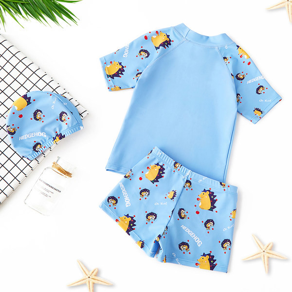 Νέο μοντέλο παιδικού αντηλιακού μαγιό για αγόρια σε μπλε χρώμα