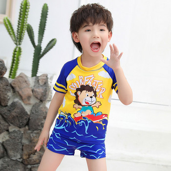 Детски костюм за плуване с къс ръкав 