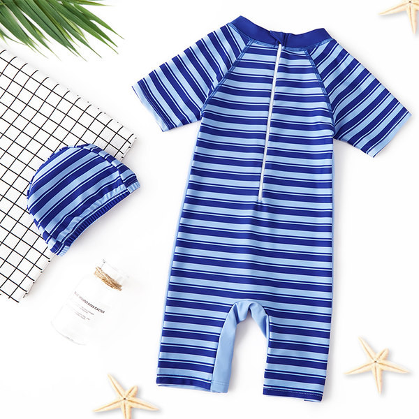 Gyermek teljes fürdőruha kék színben fiúknak