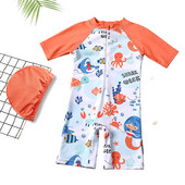 Ολόσωμο παιδικό μαγιό από ύφασμα που στεγνώνει γρήγορα για αγόρια