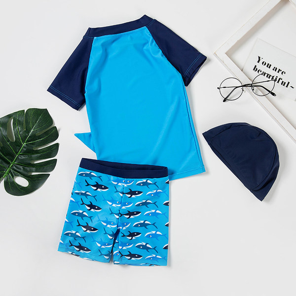 Gyermek fürdőruha fiúknak kék színben