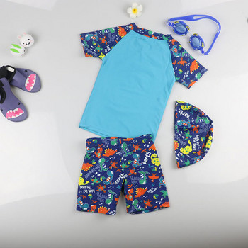 Модерен детски бански костюм с апликация за момчета