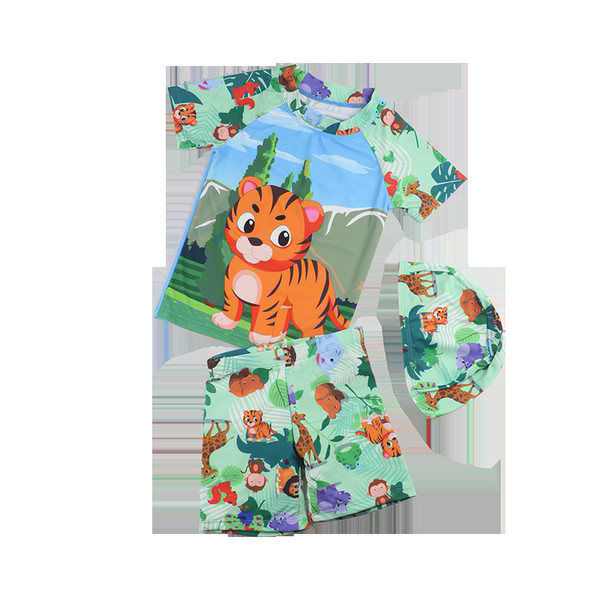 Šareni dječji kupaći kostim za dječake od brzosušeće tkanine