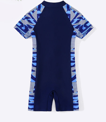 Ολόσωμο μαγιό για αγόρια σε μπλε και μαύρο χρώμα