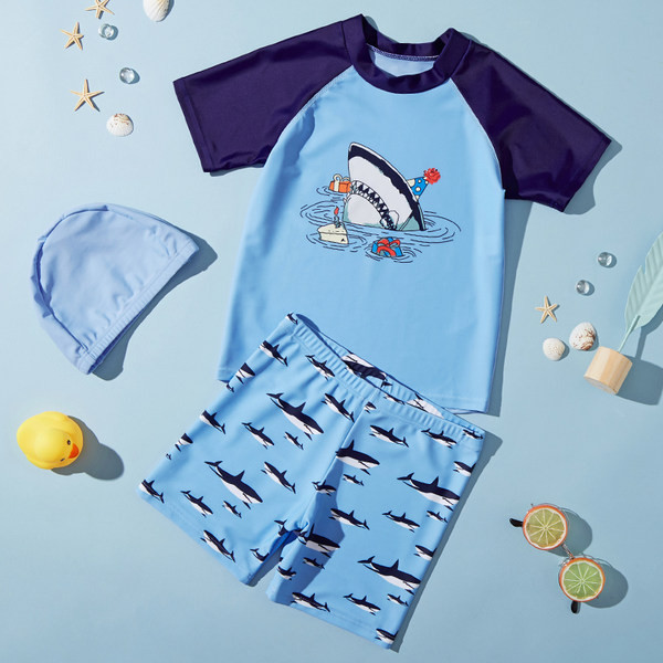 Παιδικό σετ σε μπλε χρώμα με απλικέ