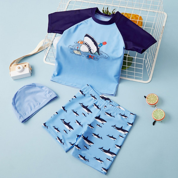 Παιδικό σετ σε μπλε χρώμα με απλικέ
