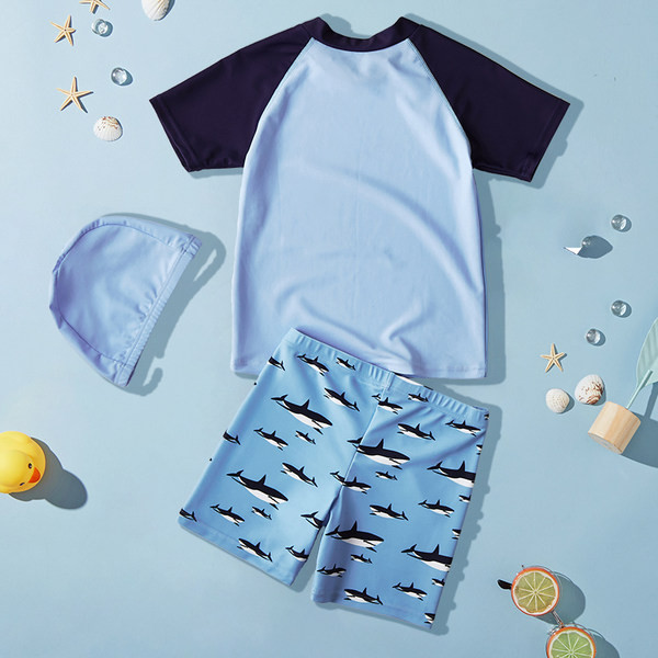 Παιδικό σετ σε μπλε χρώμα με απλικέ