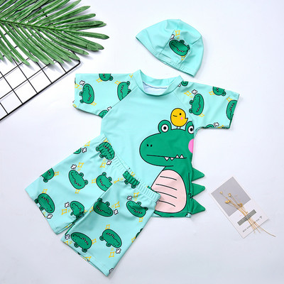 Gyermek teljes fürdőruha fiúknak 3D elemekkel