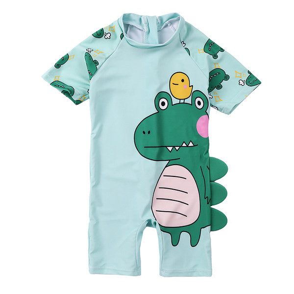 Gyermek teljes fürdőruha fiúknak 3D elemekkel