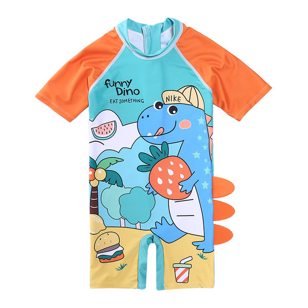 Teljes fürdőruha fiúknak színes nyomattal - fényvédő