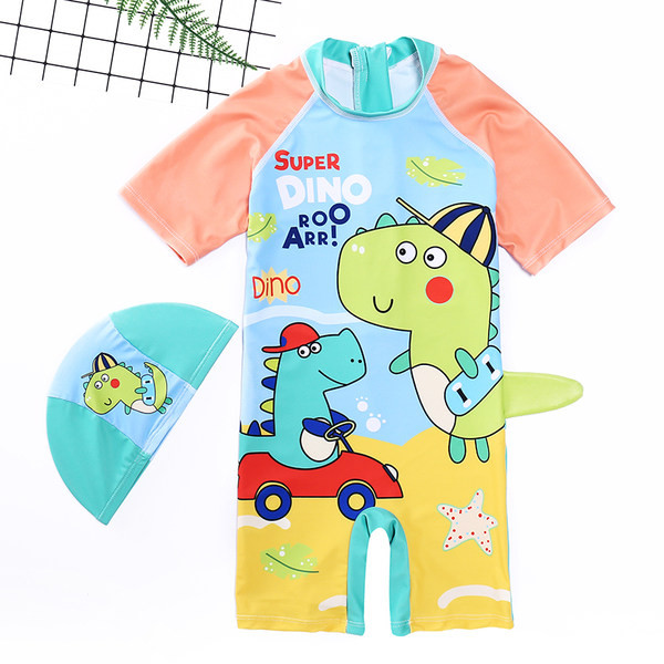 Νέο μοντέλο Ολόσωμο παιδικό μαγιό με απλικέ για αγόρια