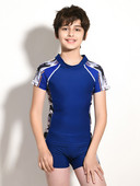 Παιδικό αντηλιακό μαγιό για αγόρια - μαύρο και μπλε