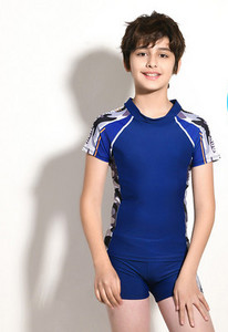 Παιδικό αντηλιακό μαγιό για αγόρια - μαύρο και μπλε