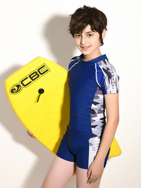 Παιδικό αντηλιακό μαγιό για αγόρια - μαύρο και μπλε