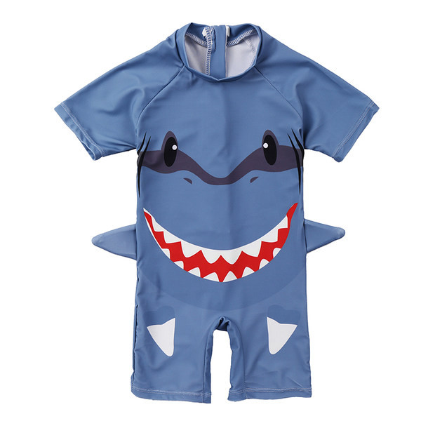 Gyermek teljes fürdőruha fiúknak kék színben