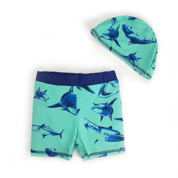 Naujas vaikiško maudymosi kostiumėlio tipo bokserio modelis berniukams