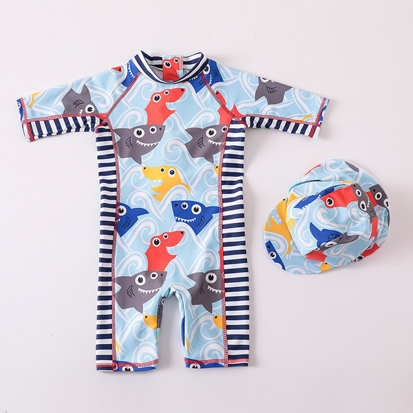 Цял бански костюм с щампа за момчета