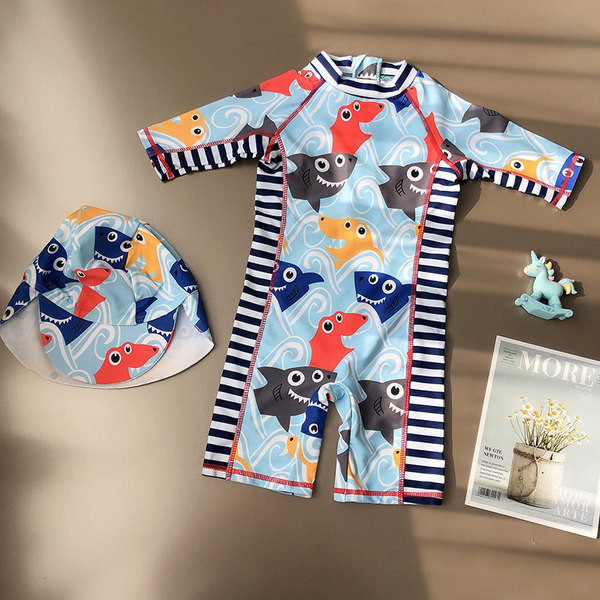 Цял бански костюм с щампа за момчета