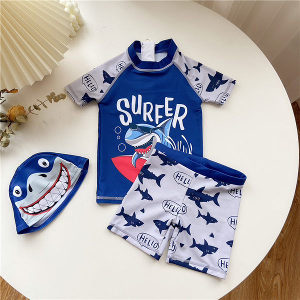 Új modell gyerek fürdőruha rátéttel - három színben