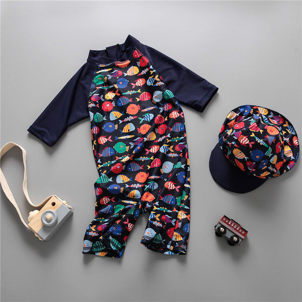 Αντηλιακό μαγιό με έγχρωμη στάμπα για αγόρια