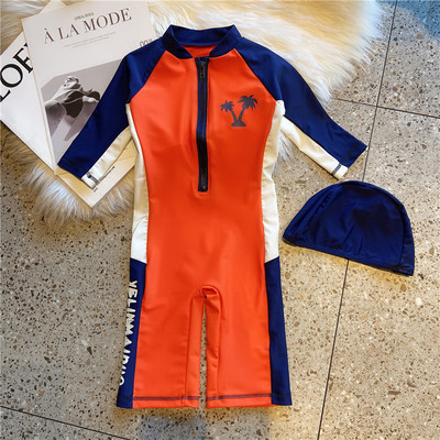 Új cipzáros gyerek fürdőruha modell fiúknak