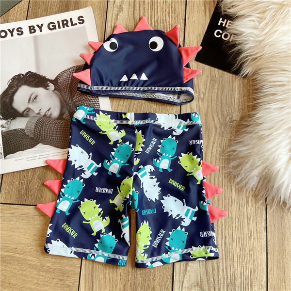 Gyermek fürdőruha fiúnak két részből, sapkával