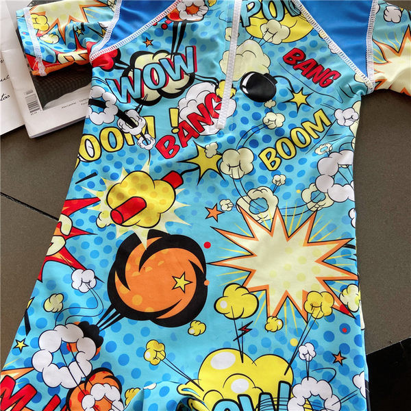 Цветен цял бански костюм за момчета