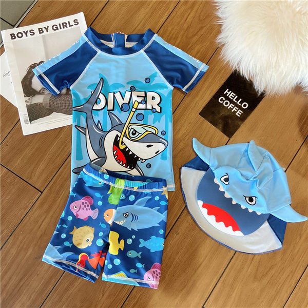 Gyermek fürdőruha rátéttel fiúknak