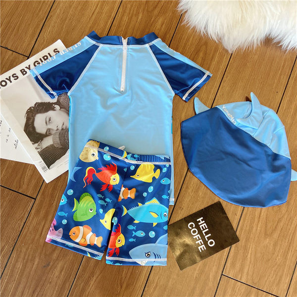 Gyermek fürdőruha rátéttel fiúknak