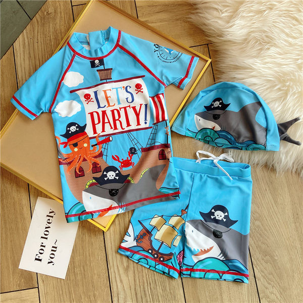 Gyermek úszószett színes kék rátéttel