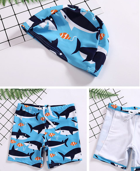 Új modell gyerek fürdőruha rátéttel fiúknak