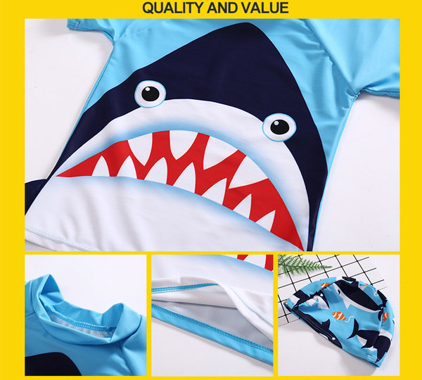 Új modell gyerek fürdőruha rátéttel fiúknak