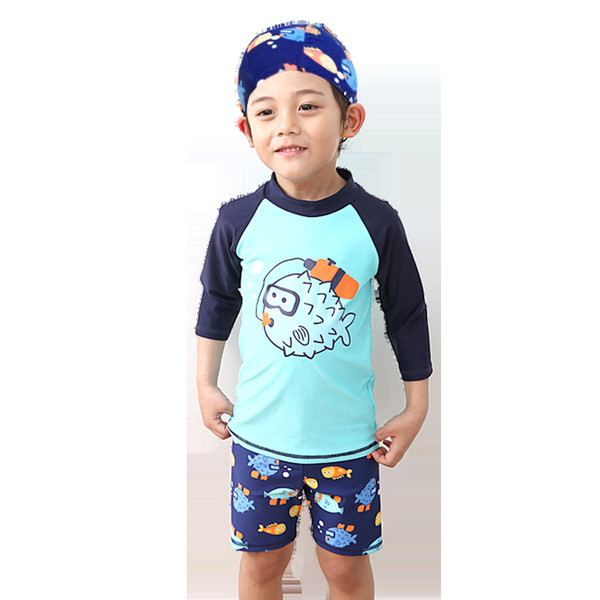 Παιδικό σετ κολύμβησης για αγόρια σε μπλε χρώμα