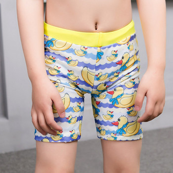 Детски плувни шорти с апликация и връзки за момчета