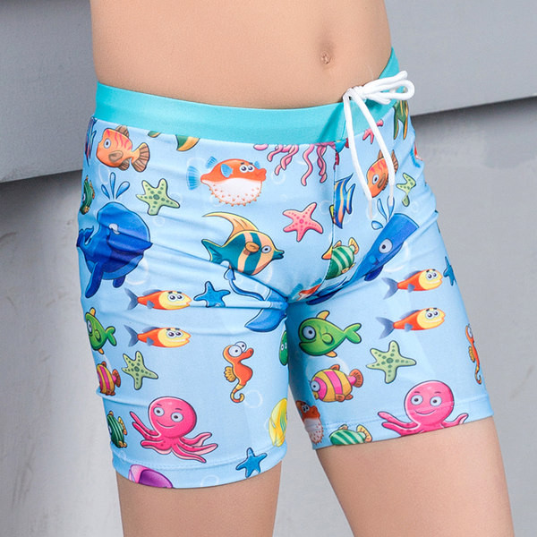 Gyermek úszónadrág rátéttel és nyakkendővel fiúknak