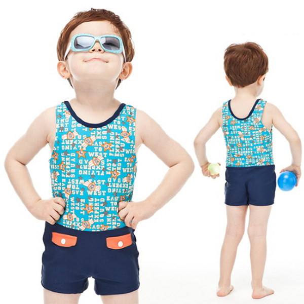 Gyermek fürdőruha fiúknak kék színben