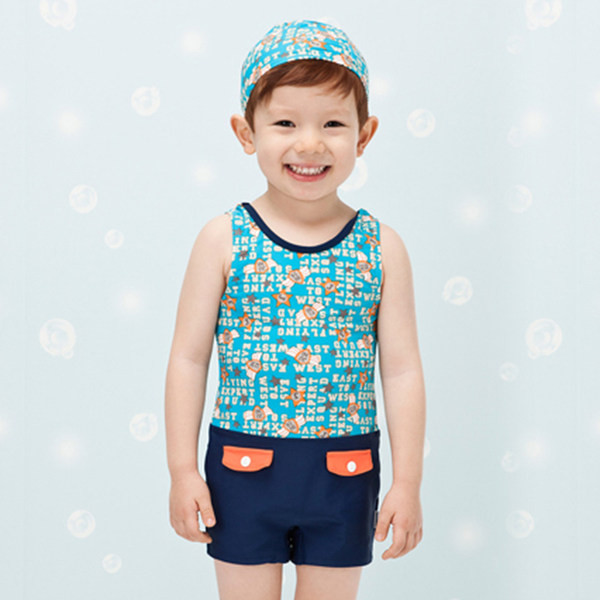 Gyermek fürdőruha fiúknak kék színben