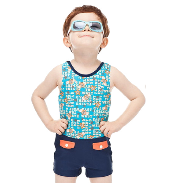 Gyermek fürdőruha fiúknak kék színben