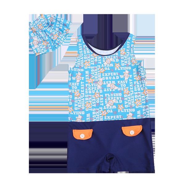 Gyermek fürdőruha fiúknak kék színben