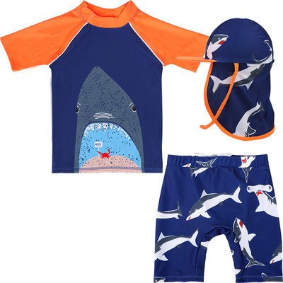 Gyerek osztott fürdőruha fiúk, középiskolás gyerek gyorsan száradó fiú cuki rajzfilm fürdőruha baba fürdőruha 2-11 éves korig viselet