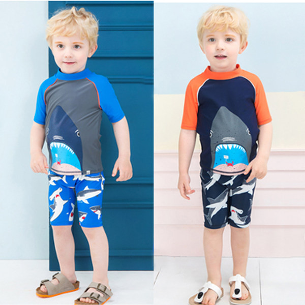 Gyerek osztott fürdőruha fiúk, középiskolás gyerek gyorsan száradó fiú cuki rajzfilm fürdőruha baba fürdőruha 2-11 éves korig viselet