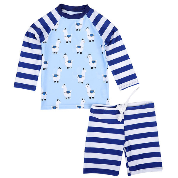 Παιδικό ριγέ μαγιό σε δύο μέρη