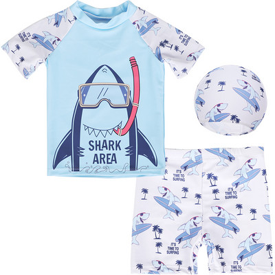 Παιδικό σετ κολύμβησης με εφαρμογή σε μπλε χρώμα