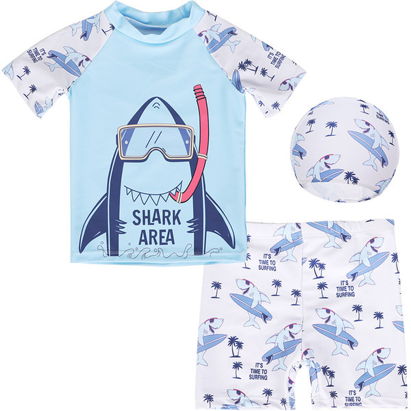 Παιδικό σετ κολύμβησης με εφαρμογή σε μπλε χρώμα